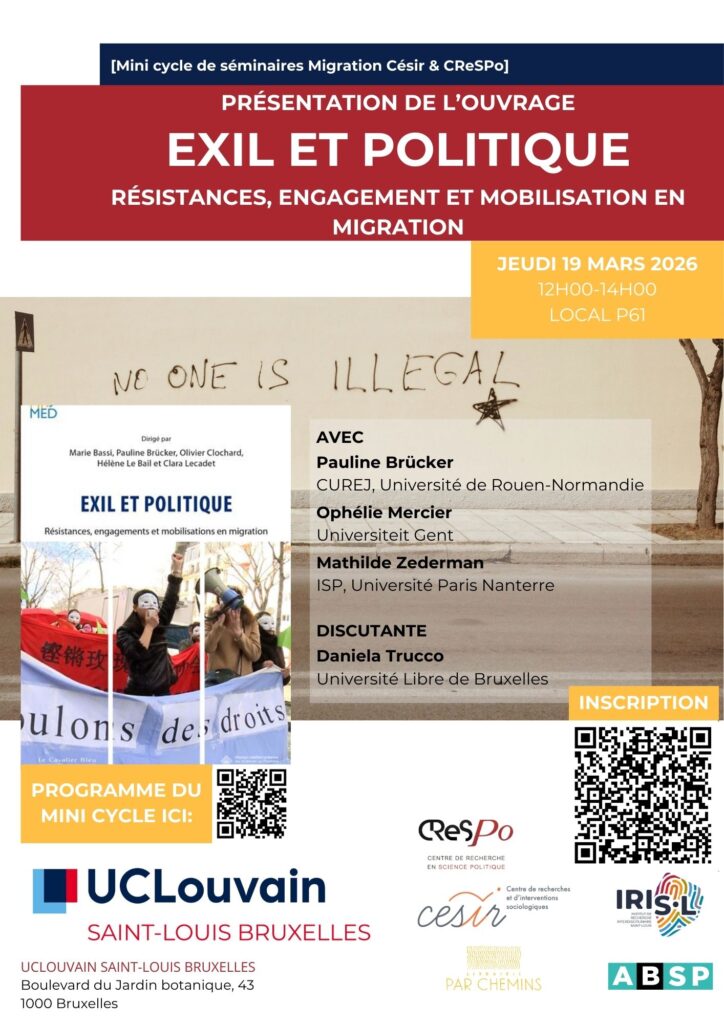 exil et politique affiche séminaire 19 mars 2026