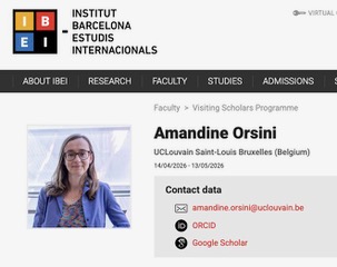 Amandine Orsini Institut Barcelona Estudis Internacionals